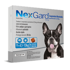 Nexgard De 4.1 A 10 Kg.  1 Comp 28.3 Mg 