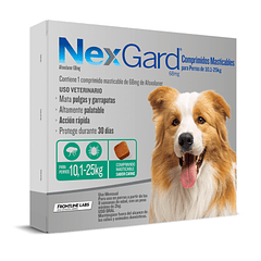 Nexgard De 10,1 A 25 Kg. 3 Comp 68 Mg