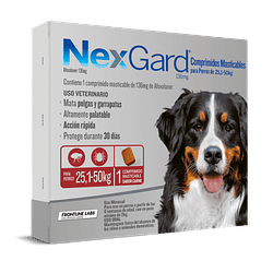 Nexgard De 25.1 A 50 Kg.  1 Comp 136 Mg