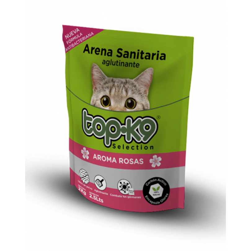 Topk9 Arena Aglutinante Rosas 2 Kg