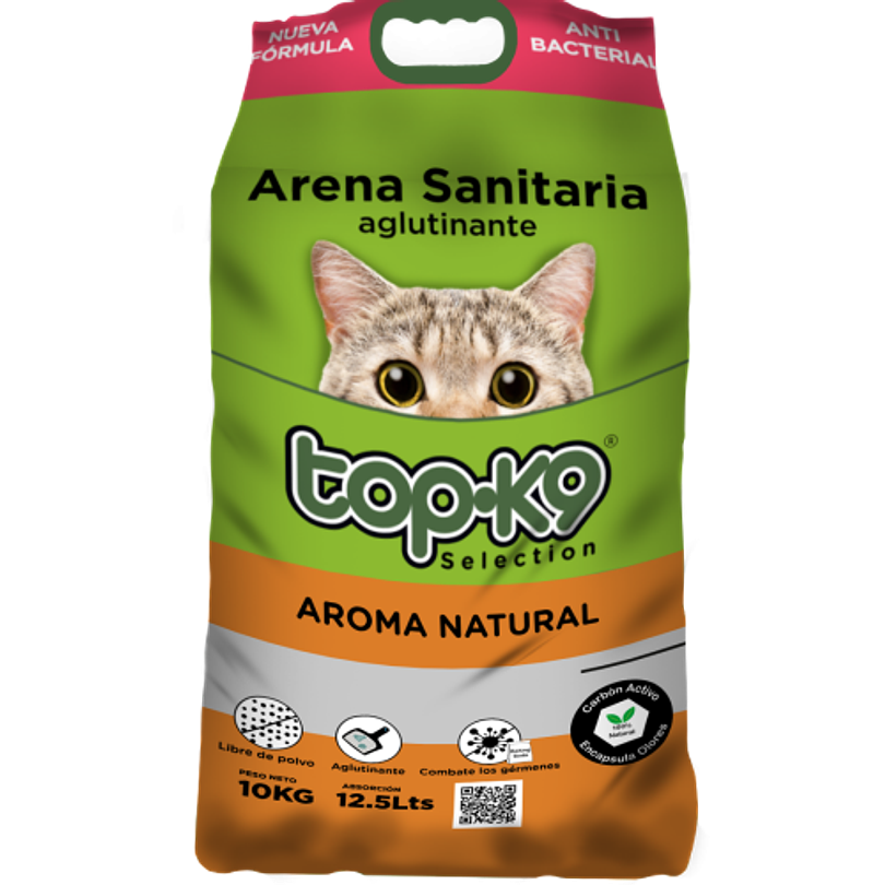 Topk9 Arena Aglutinante Natural 10 Kg