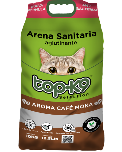 Topk9 Arena Aglutinante Cafe Moka 10 Kg