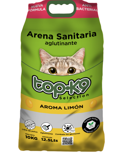 Topk9 Arena Aglutinante Limon 10 Kg