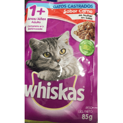 Whiskas Adult Carne Castrados 85 Gr