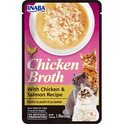 INABA CHICKEN BROTH WITH CHICKEN Y SALMON RECIPE 50 GR
