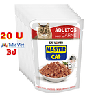 Alimento Húmedo Master Cat Display 20 U Adultos 1