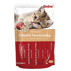 Bioline Snack Liq Gato Yellowfin Tuna Scallop 15g X 6