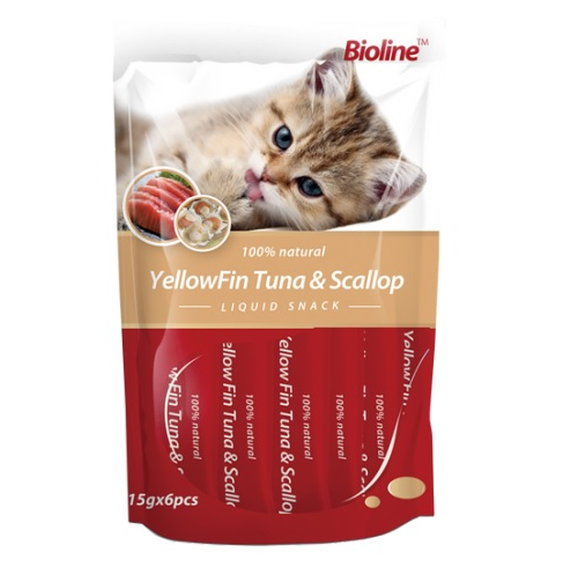 Bioline Snack Liq Gato Yellowfin Tuna Scallop 15g X 6