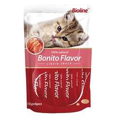Bioline Snack Liq Gato Bonito 15g X 6