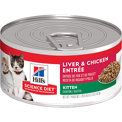Hill's Science Diet Lata Adult Kitten Savory Liver & Chicken Entrée 156 Gr