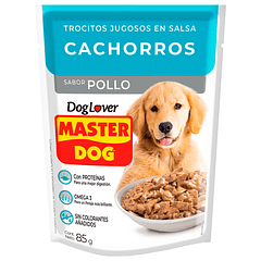 Master Dog Trocitos Jugosos Cachorro Sabor Pollo 85 gr