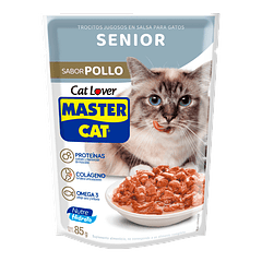 Master Cat Trocitos Jugosos Senior Sabor Pollo 85 gr