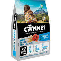 Cannes Cachorro carne y cereales 3 Kg