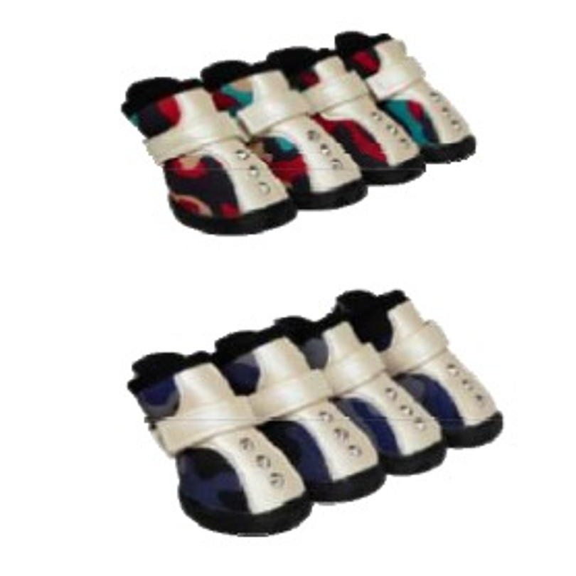 Zapatos para perro con tacha Diseño Camuflaje M (Neopreno con suela de goma)