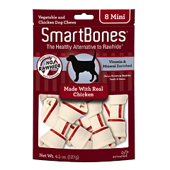 Smart Bones 8 Mini Huesos Pechuga Pollo 112 Gr