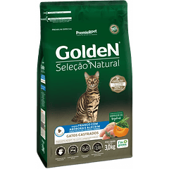 Premier Golden Select Natural Gatos Castrados Pollo Calabaza Romero 3 KG