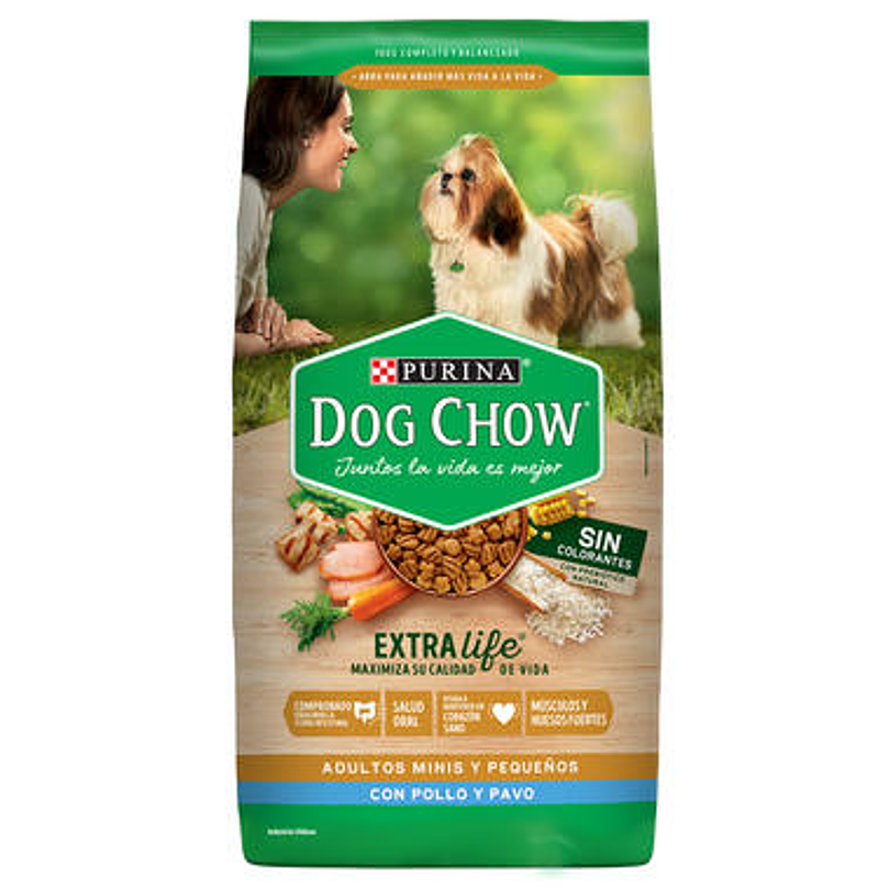 Dog Chow Adultos Minis Y Pequeños Pollo Pavo 3 Kg