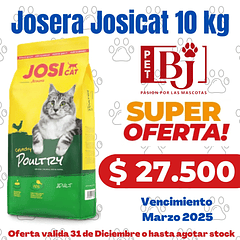 Josera Josicat Crunchy Poultry  10 Kg. Vencimiento 03/25