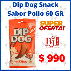 Dip Dog Snack Sabor Pollo 60 GR