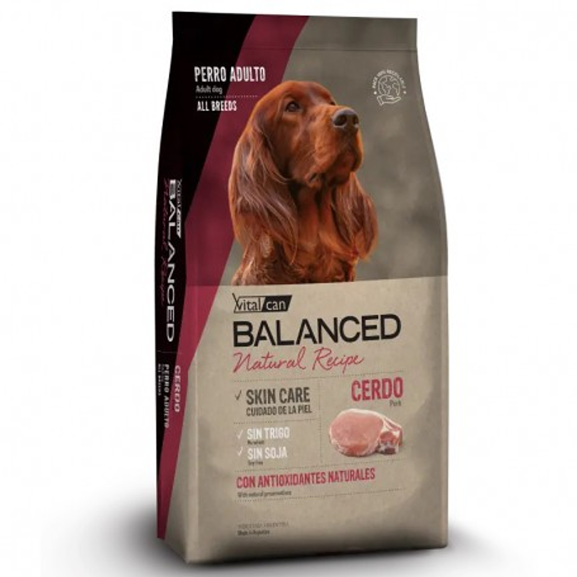 Balanced Natural Recipe Perro Cerdo 3 Kg