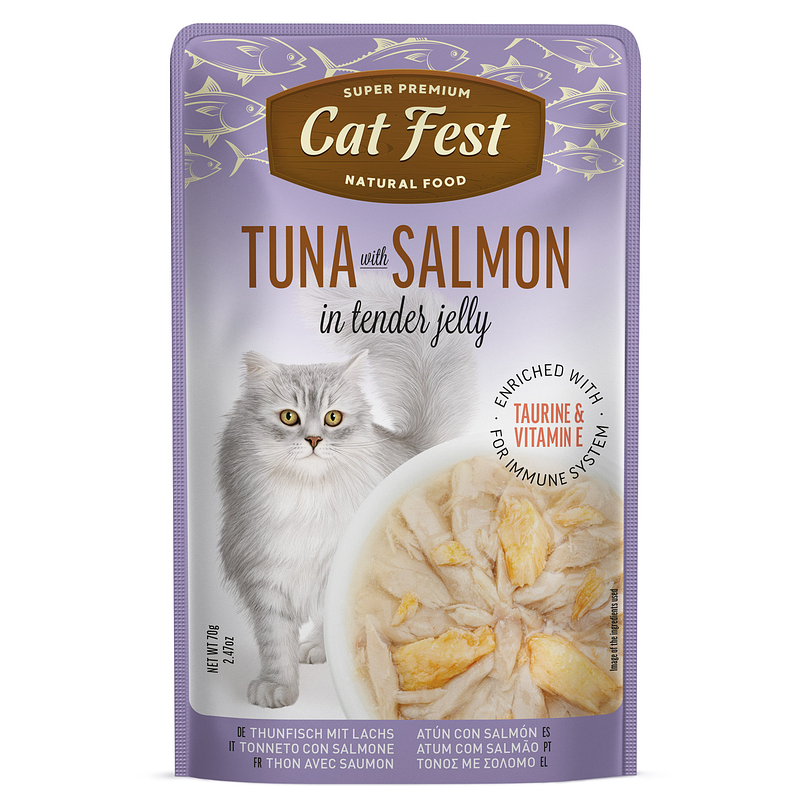 Tuna With Salmon Cat Pouch 70 Gr