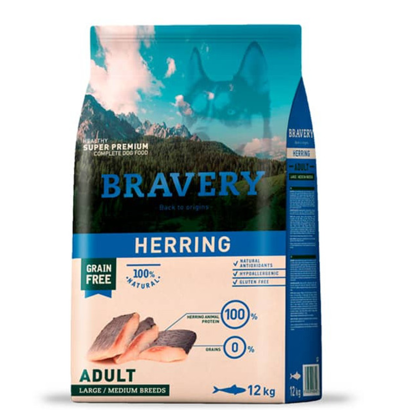Bravery Herring Adult Large Medium Breeds 12 Kg