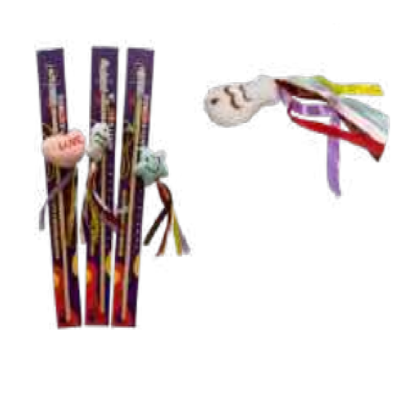 Varilla Para Gatos De Madera Con Ratán Trenzado 40Cm