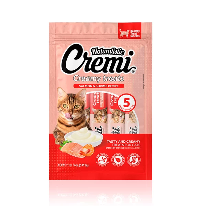 Naturalistic Cremi Salmon y  Camaron 5 Und. 60 Gr