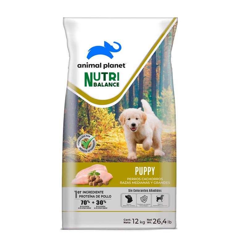 ANIMAL PLANET CACHORRO RAZAS MEDIANAS Y GRANDES 12KG