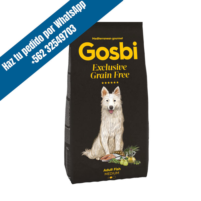 Gosbi Exclusive Grain Free Adult Fish Medium 3 Kg 1