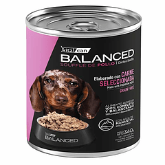 Balanced  Lata Perro Cachorro Carne 340 Gr
