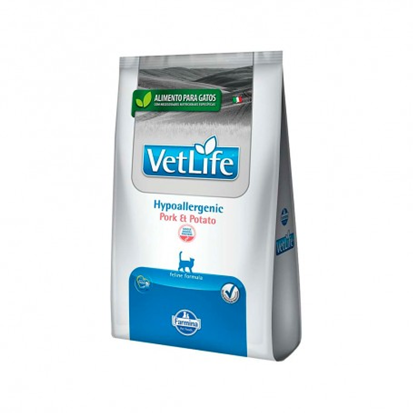 Vet Life Hypoallergenic Cerdo y Papa Feline 2 Kg