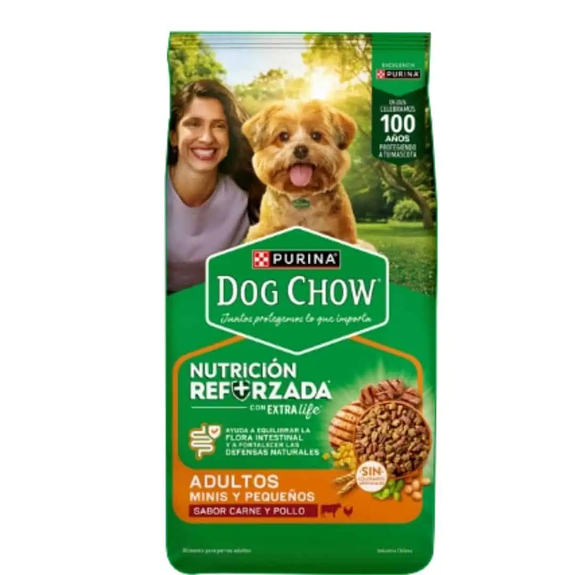 Dog Chow Adultos Minis y Pequeños Carne Pollo 16.5 Kg
