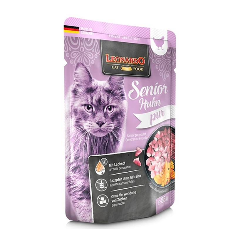 Leonardo Senior Puro En Pollo 85 Gr