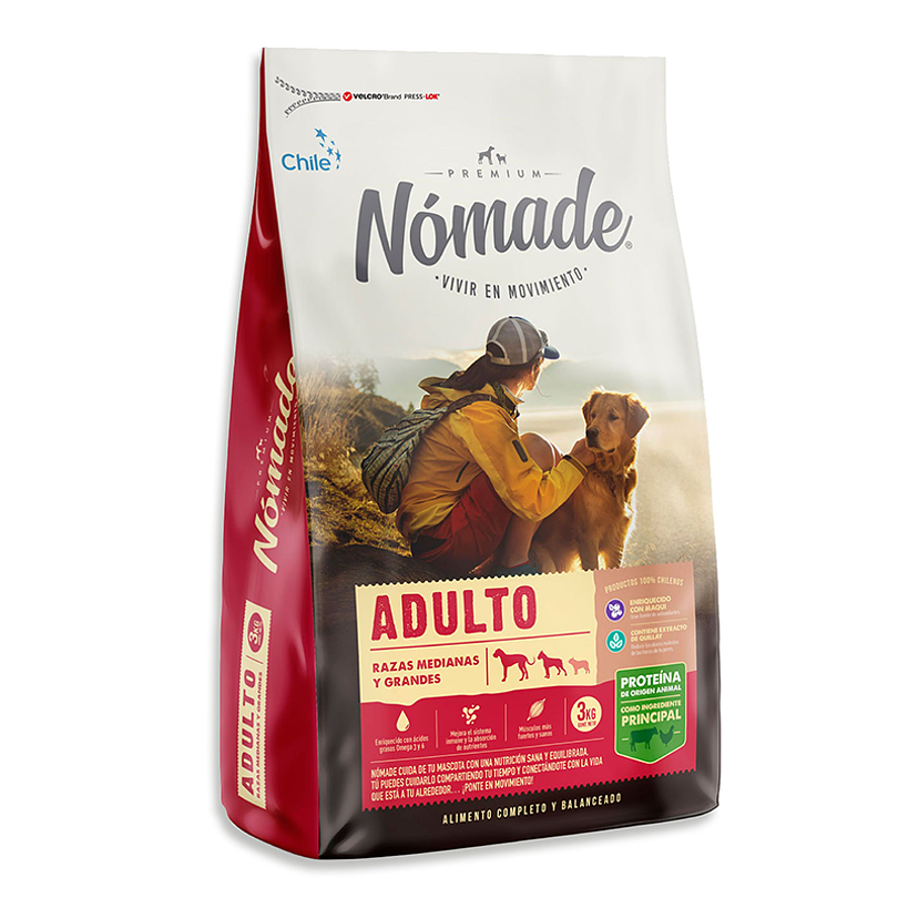 Nómade Adulto Razas Medianas Y Grandes 3 Kg