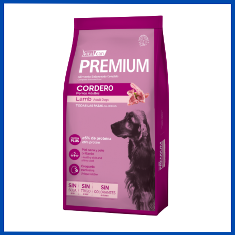 Vitalcan Premium Perros Adultos Cordero 20 Kg 1
