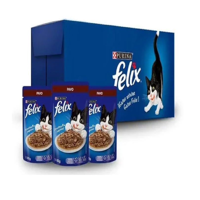 Pack 24 Pouch Felix  Adulto Pavo 85 Gr 1