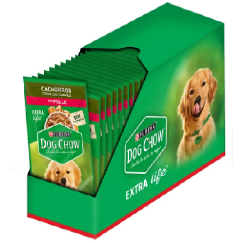 Pack 20 Pouch Dog Chow Cachorro Pollo 100 Gr 1