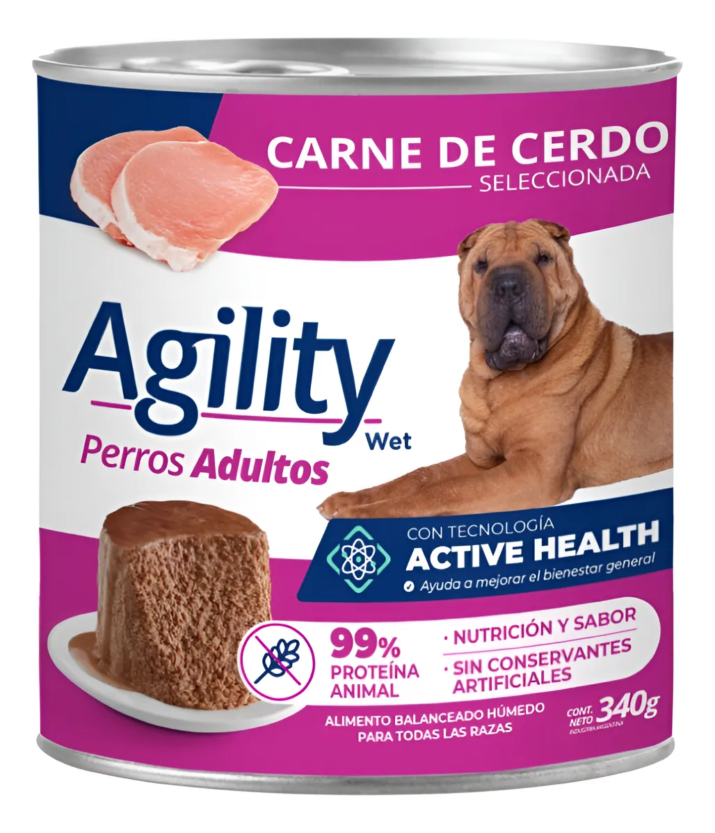 Agility Lata Cerdo para Perros 340 g