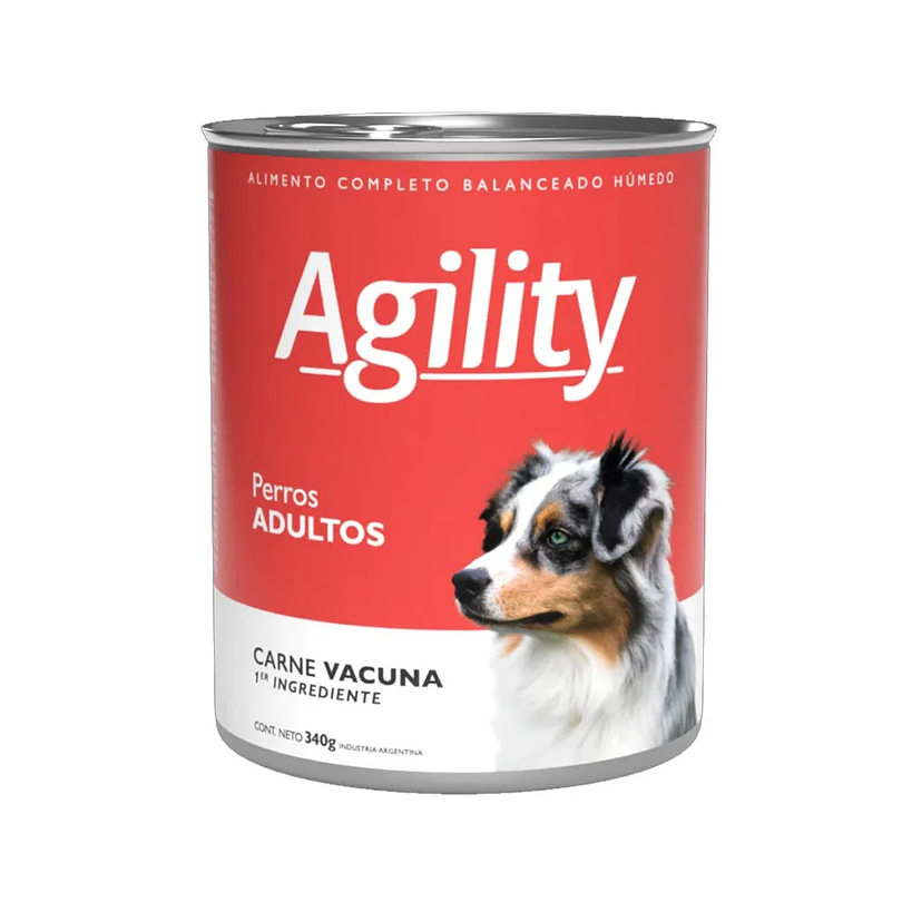Pack 6 Latas Agility Perro Adulto Vacuno 340 Gr 2