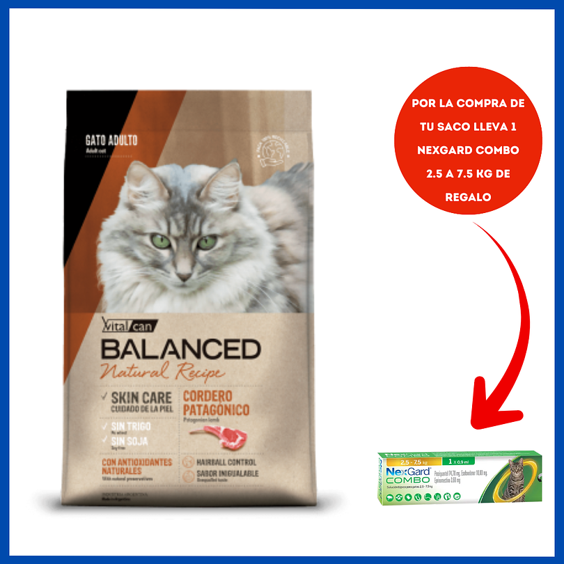 Balanced Natural Recipe Gato Cordero 7.5 Kg 1