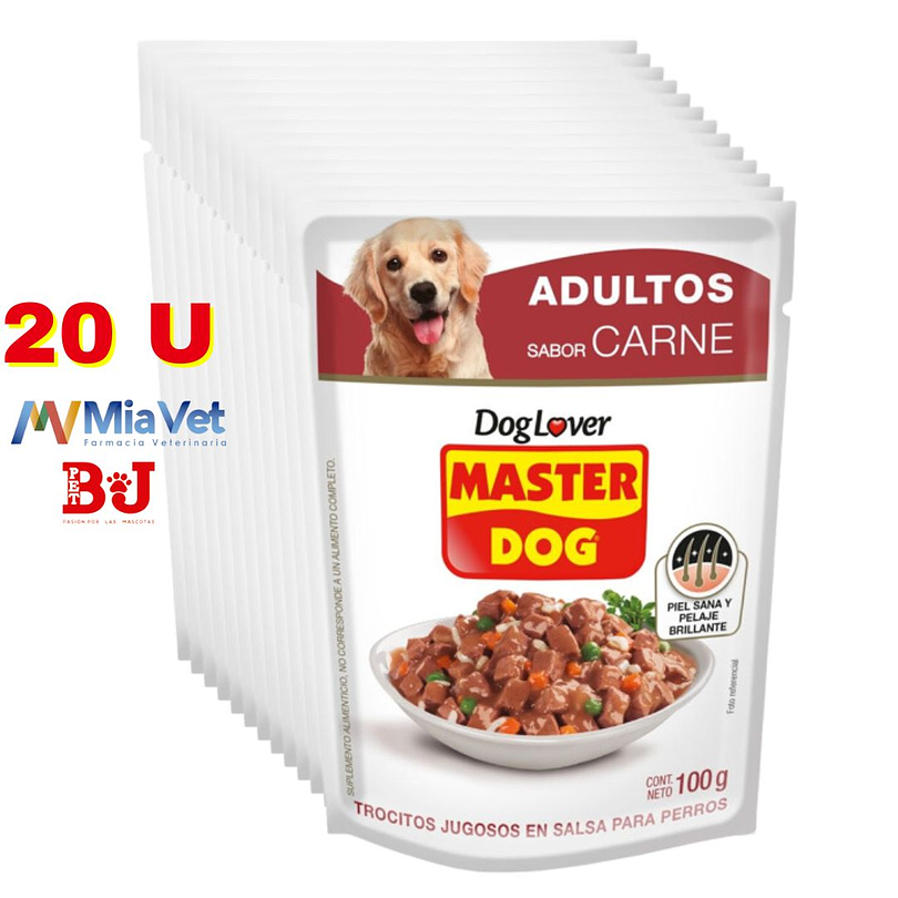 Alimento Húmedo Master Dog Carne Display 20 U