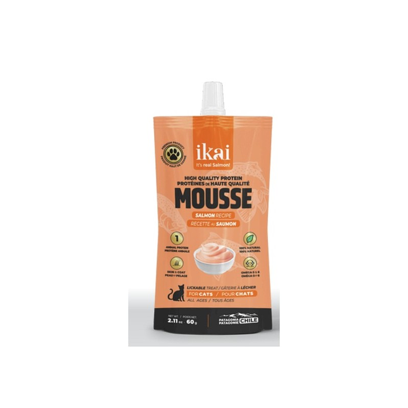 Ikai Mousse De Salmón Para Gatos 60 Gr