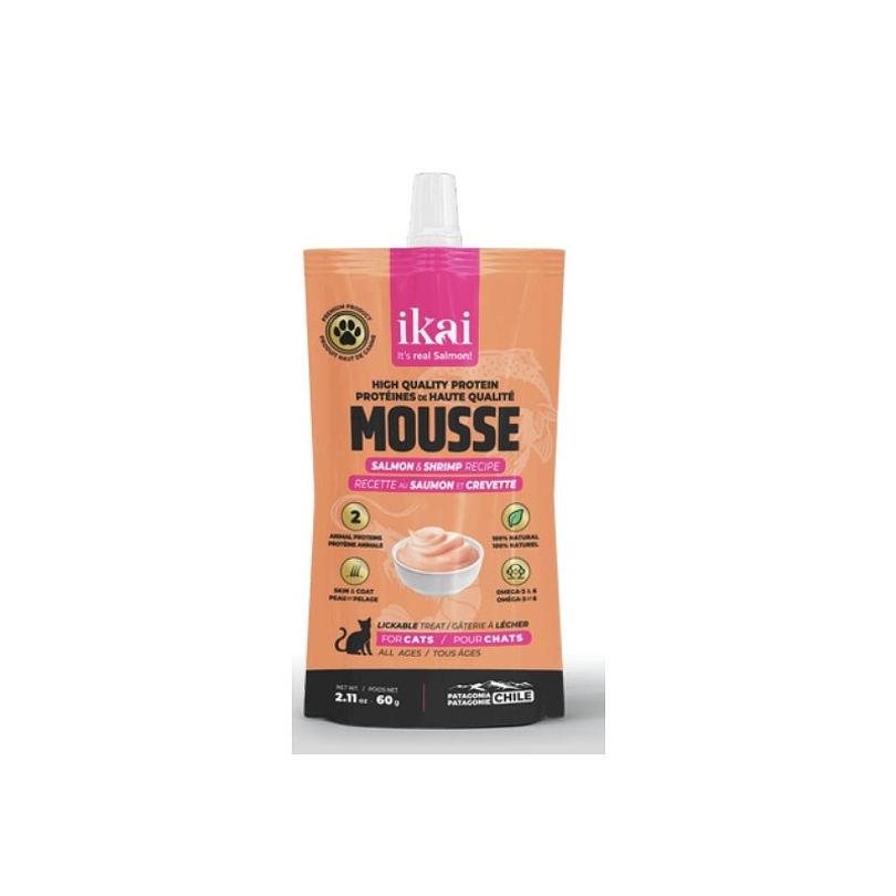 Ikai Mousse De Salmón & Camaron para Gato 60 Gr