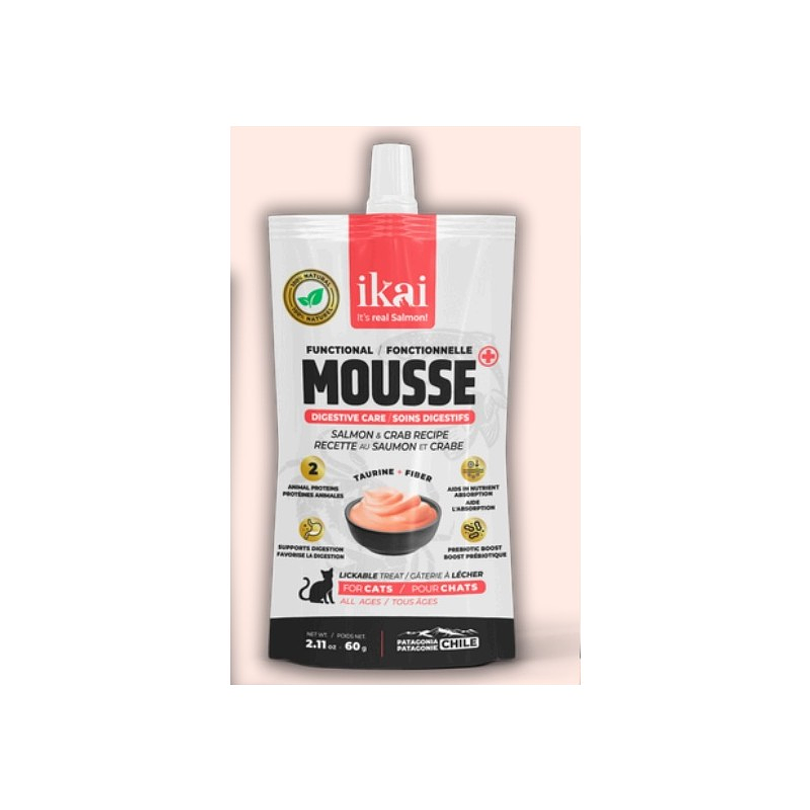 Ikai Mousse De Cangrejo Cuidado Digestivo Para Gato 60 Gr