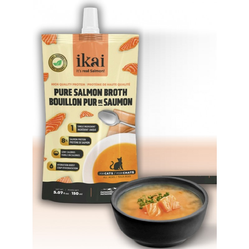 Ikai Caldo de Salmon Para Gatos 150 Ml