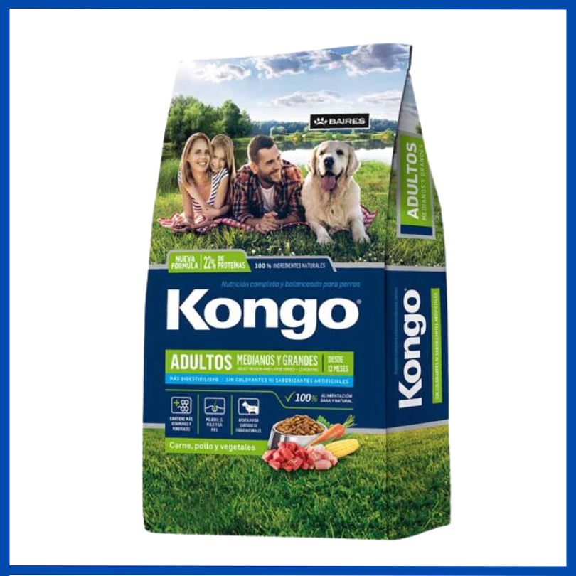 Kongo Adultos Medianos Y Grandes 21 Kg. 1