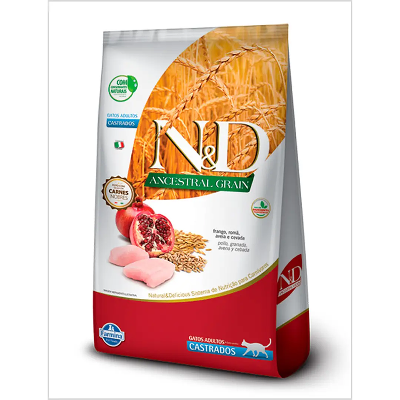 Pack Nd Ancestral Feline Frango Adult Castrados 1,5x5 Kg =7,5 Kg 3