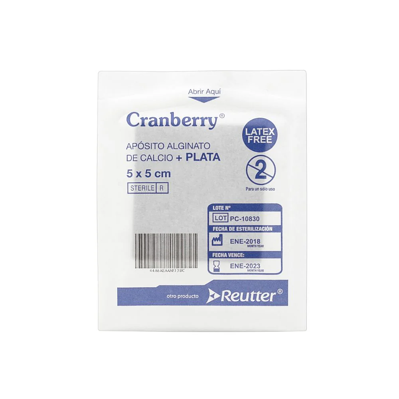 Apósito Alginato Calcio + Plata De 5 x 5 Caja De 20 Unid 2