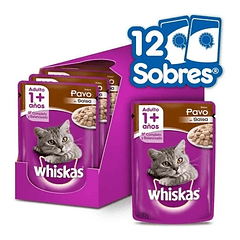 Alimento Húmedo Whiskas Pavo Caja 12 U 85 Gr